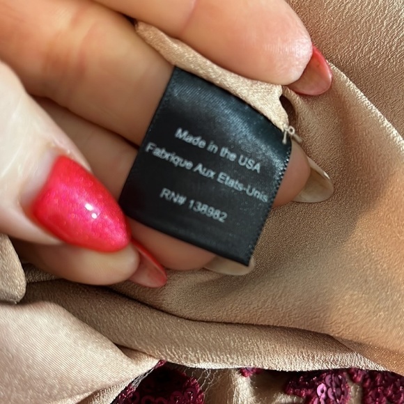 Dress the Population Dress Sequins Lace Sheer Size Small - Picture 7 of 8